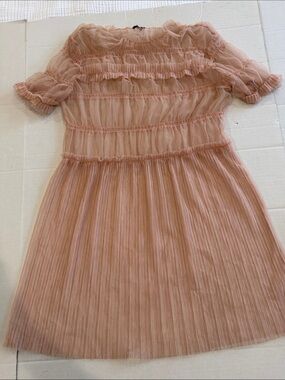 Topshop sheer pink tulle dress / tunic size 6